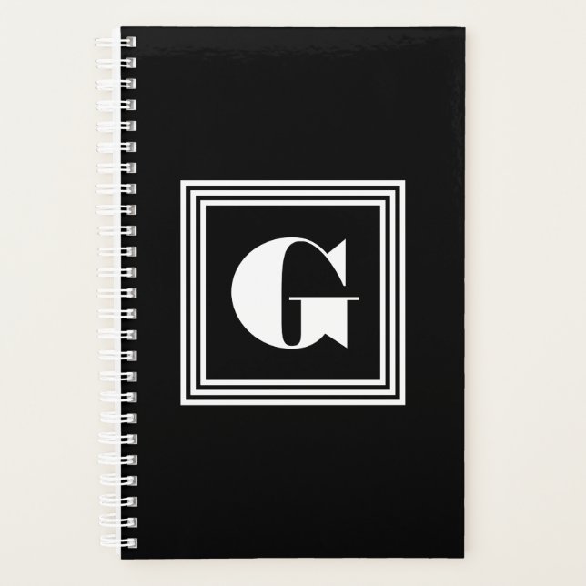 Monogramme 3 trames en gras | Noir et blanc (Devant)