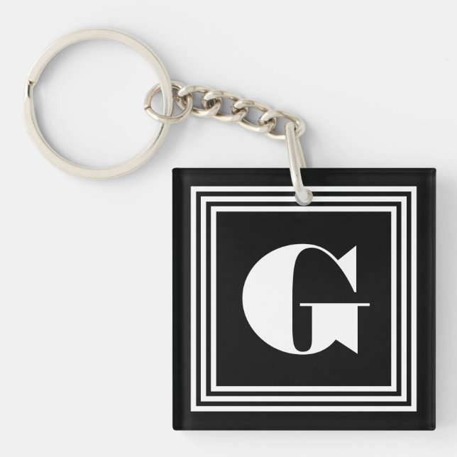 Monogramme 3 trames en gras | Noir et blanc (Devant)