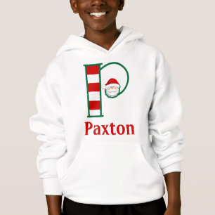 Monogramme à capuchon rayé P de sweatshirt de P