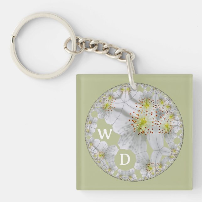 Monogramme Abstrait Plaisir Floral Art Jaune Brown (Devant)