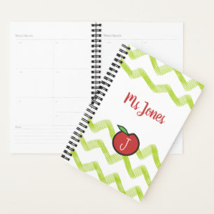 Monogramme Apple Enseignant hebdomadaire Planifica