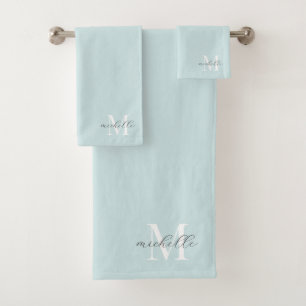 Monogramme Aqua Blue