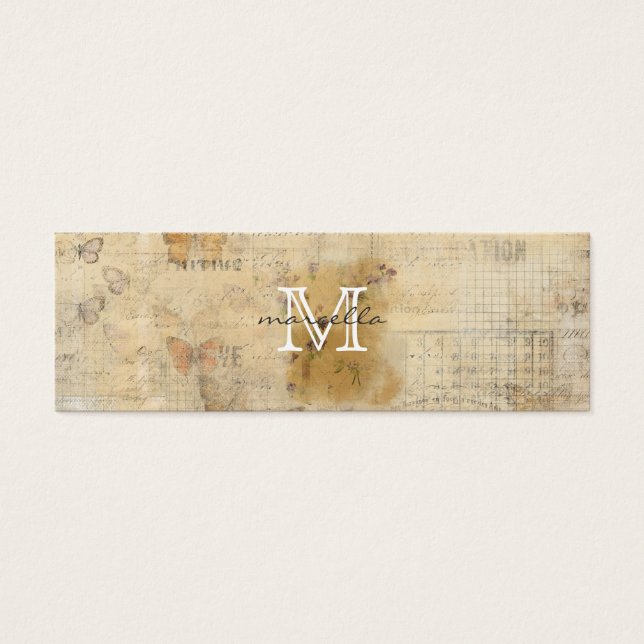 Monogramme Arrière - plan de collage papillon (Devant)