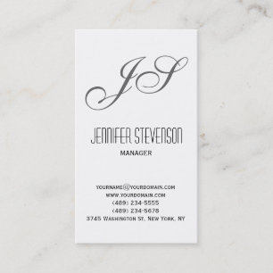 Monogramme Attractive Charme Consultant Carte de v