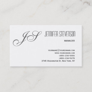 Monogramme Attractive Charme Consultant Carte de v