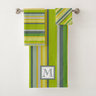 Monogramme audacieux du motif   de Multi-Rayure de