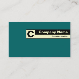 Monogramme avec étiquette de bord - Turquoise 0066