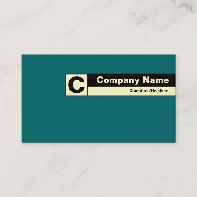 Monogramme avec étiquette de bord - Turquoise 0066 (Devant)