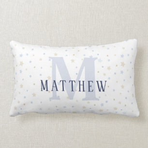 Monogramme Baby Boy Coussin de décors de la marine