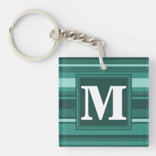 Monogramme bandes turquoises