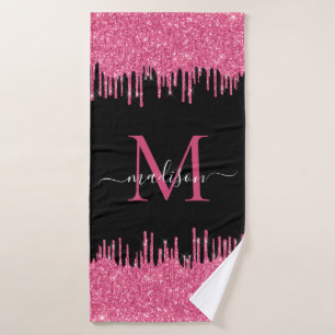 Monogramme Black Metallic Hot rose Parties scintil