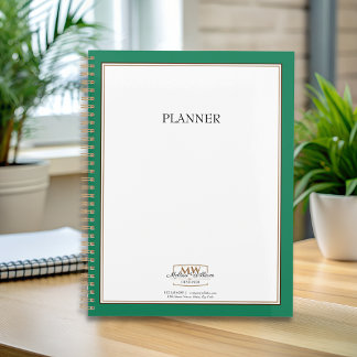 Monogramme blanc vert simple