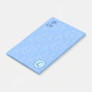 Monogramme bleu céleste (A-Z) Post-it Notes