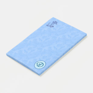 Monogramme bleu céleste (A-Z) Post-it Notes