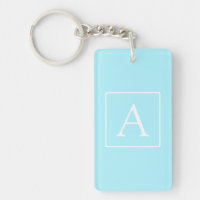 Monogramme bleu ciel simple