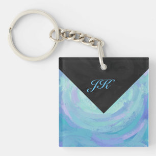 Monogramme bleu glacier