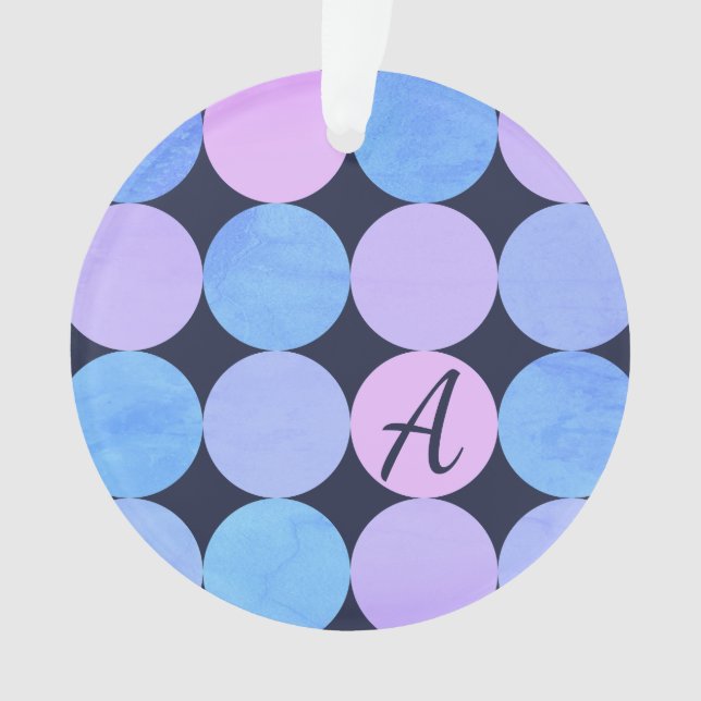 Monogramme bleu pourpre et rose des cercles (devant)