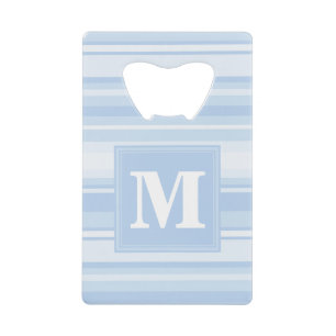 Monogramme Bleu rayures