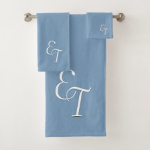 Monogramme bleu sombre solide