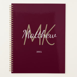 Monogramme Bourgogne personnalisé Nom initial Mini