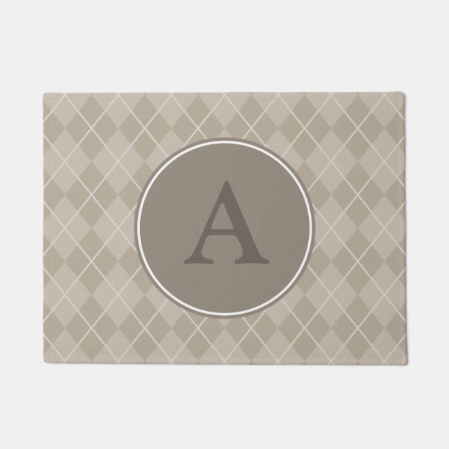 Monogramme Brown tapis de porte (Devant)