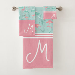 Monogramme cadeau Flamant rose personnalisé