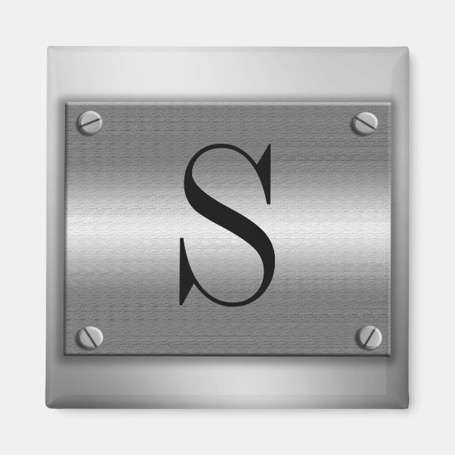 Monogramme Cadre métallique avec vis aimant (Devant)
