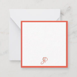 Monogramme calciné modèle rouge orange blanc