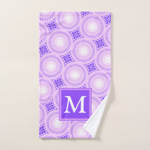 Monogramme cercles violets motif