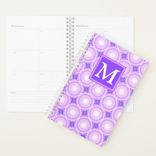Monogramme cercles violets motif (Devant avec enveloppe)