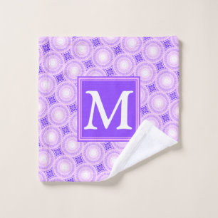Monogramme cercles violets motif