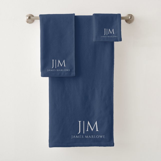 Monogramme Chic Navy bleu (En situation)
