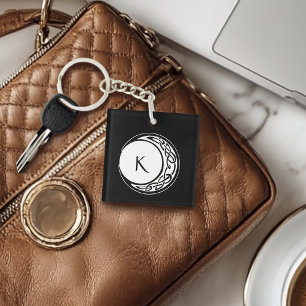 Monogramme circulaire de la lune de travail de noe