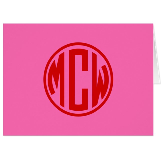 Monogramme circulaire rose vif do-it-yourself BG (Créateur téléchargé)