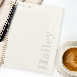 Monogramme Classic Élégant Minimal Ivory Blanc Nom