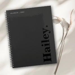 Monogramme Classic Élégant Minimal Nom noir