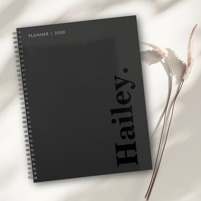 Monogramme Classic Élégant Minimal Nom noir (Créateur téléchargé)