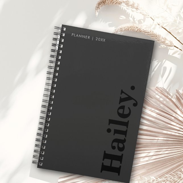 Monogramme Classic Élégant Minimal Nom noir (Créateur téléchargé)