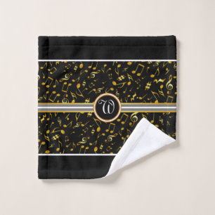 Monogramme classique avec Gold Music Notes sur BLA