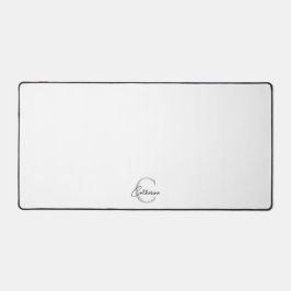 Monogramme classique de script blanc