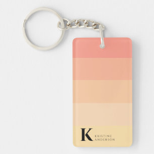 Monogramme Classique Ombre Peach Chic Girly