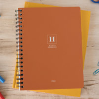 Monogramme classique orange foncé personnel hebdom
