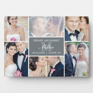 Monogramme Collage ÉDITABLE Plaque de COULEUR avec