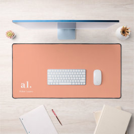 Monogramme Corail Pêche Élégante Feminine Minimali