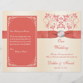 Monogramme Coral, Programme de Mariage Champagne