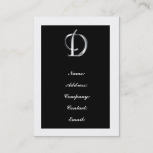 Monogramme D cartes de visite