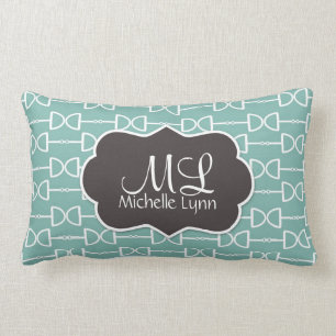 Monogramme D Coussin de Bit Cheval Personnalisé