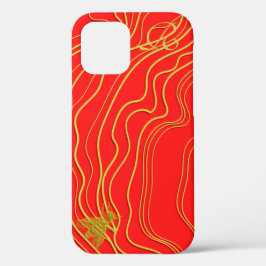 Monogramme d'abeille d'or moderne Coque-Mate coque
