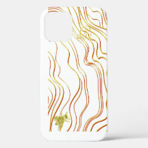 Monogramme d'abeille d'or moderne Coque-Mate coque