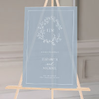 Monogramme d'accueil Mariage de la crête feuillus